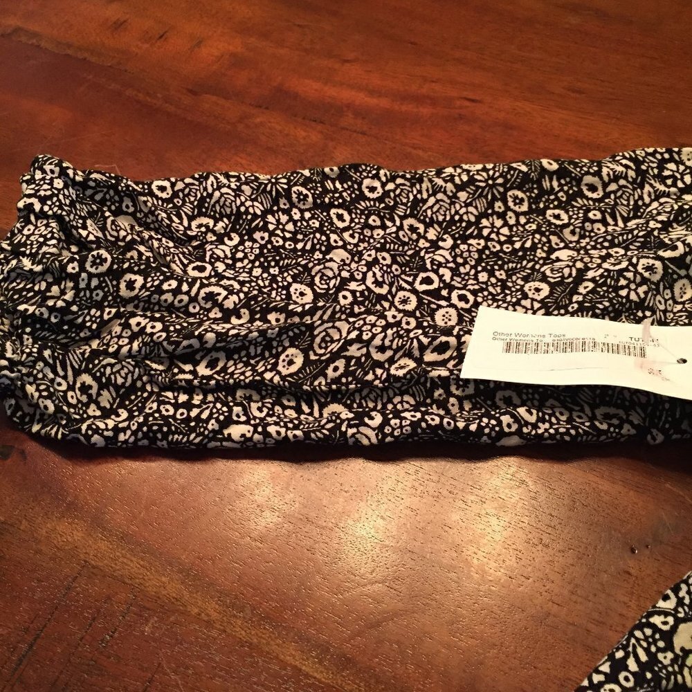 American Living black & white floral dress size M - Picture 6 of 8